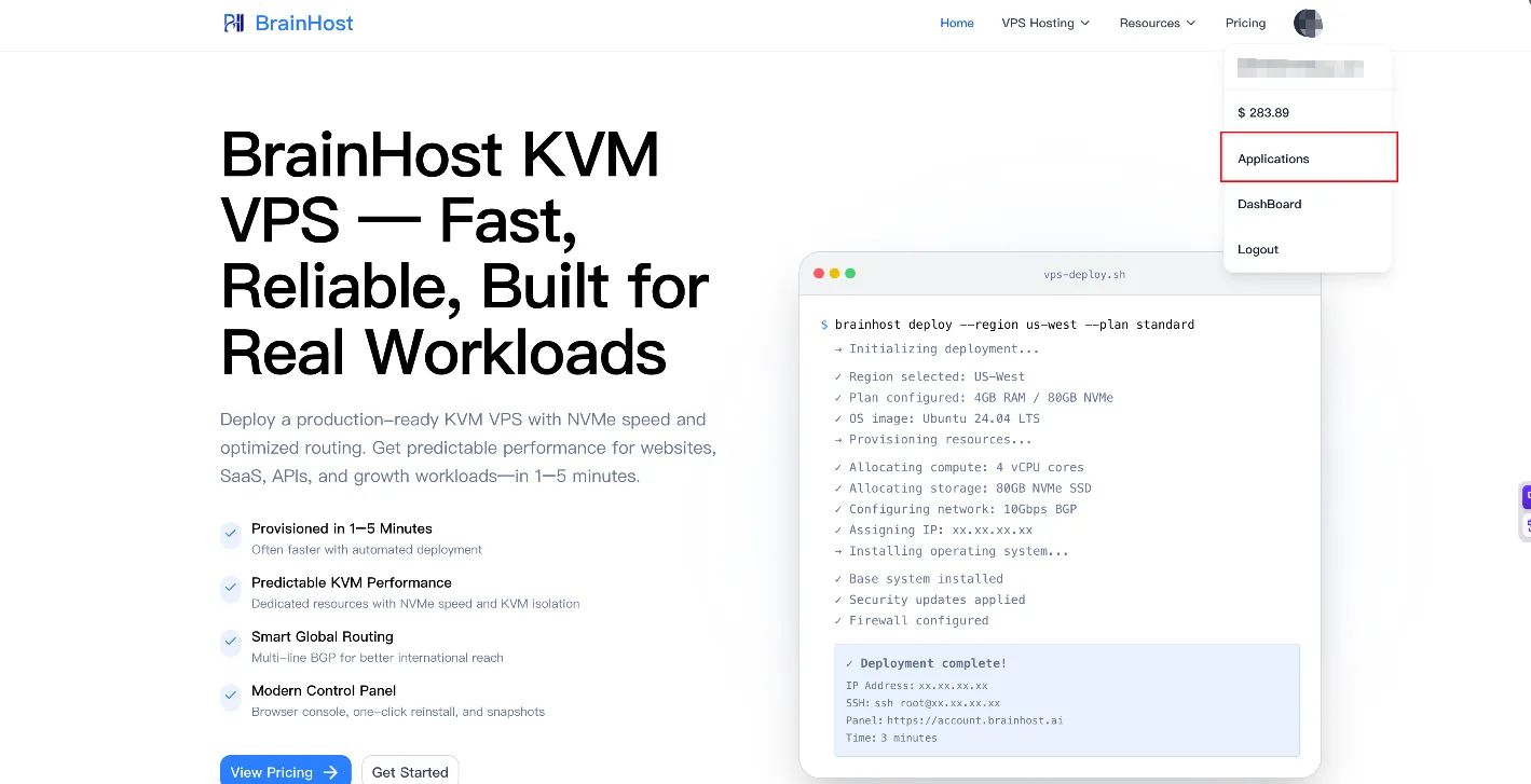 BrainHost Application